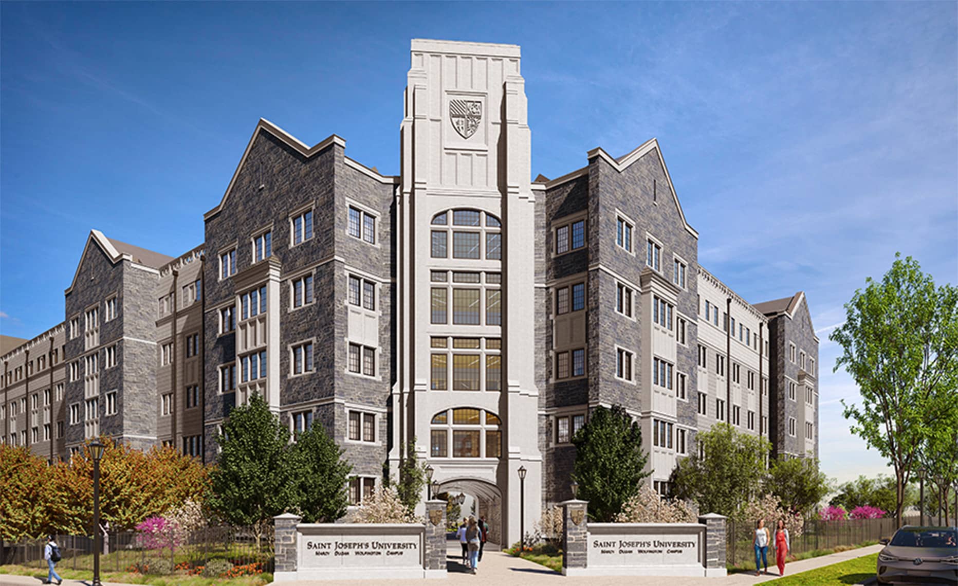 Blackney Hayes Saint Joseph's University New Residence Hall Exterior View at Corner